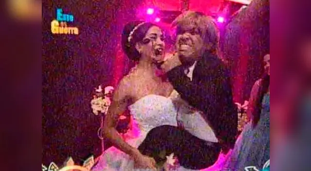 Melissa Paredes participó de la parodia de la boda de Yaco y Natalie. Melissa Paredes participó de la parodia de la boda de Yaco y Natalie.