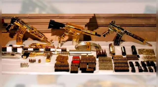 Armas bañadas en oro de 'El Chapo' Armas bañadas en oro de 'El Chapo'