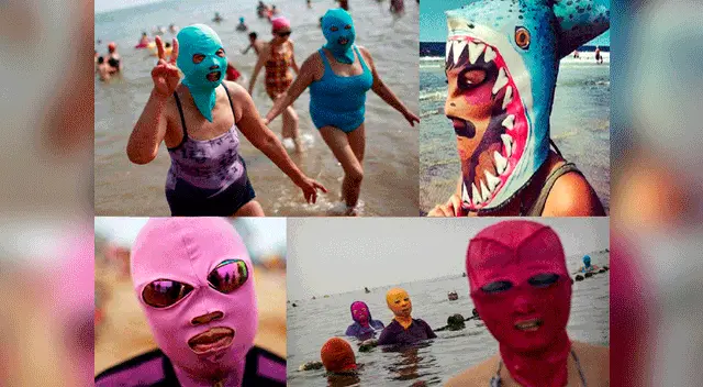 Facekini, la moda que vuelve loco a las chinas.