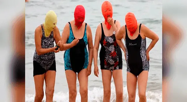 Facekini, la moda que vuelve loco a las chinas.