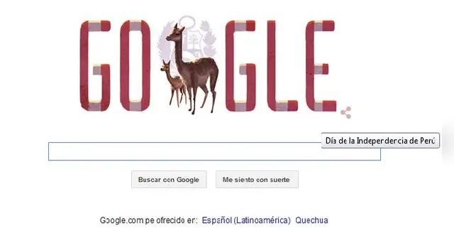 Google saluda a nuestro país por su día