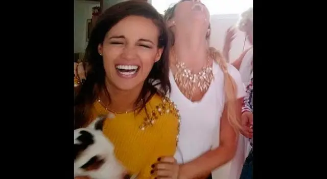 Sheyla Rojas y Angie Arizaga se juntaron. 