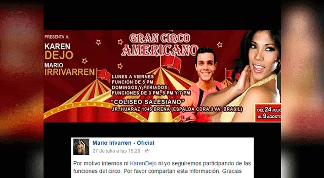 El espectáculo duró tres días. El espectáculo duró tres días.