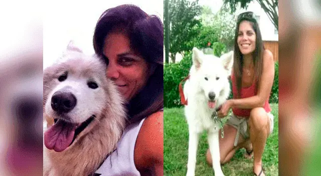 Sandra y su mascota.