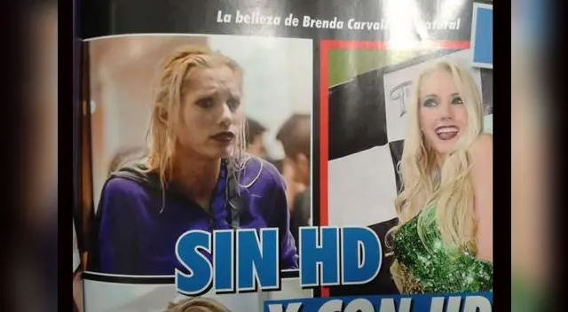 Brenda sin HD en revista de Magaly Medina. 