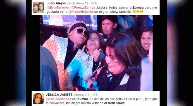 Zumba recibe el apoyo de sus admiradores.