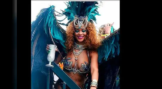 Rihanna, la reina del carnaval. 