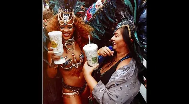 Rihanna, la reina del carnaval. 