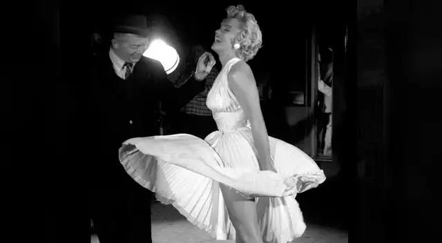 Marilyn Monroe y su sensual vestido. Marilyn Monroe y su sensual vestido.
