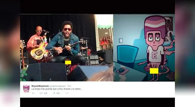 Lenny Kravitz y sus memes por penisgate. 