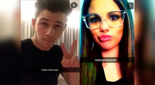 Nick Jonas y Selena Gómez usan Snapchat. Nick Jonas y Selena Gómez usan Snapchat.