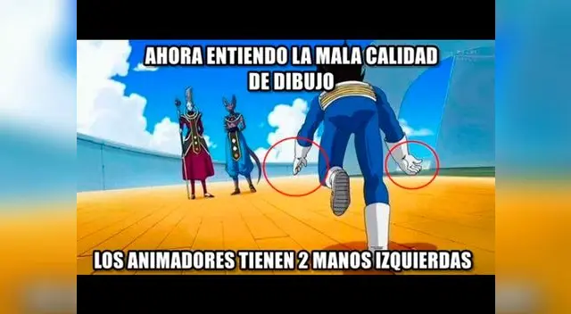 Vegeta no se salvó. ¿Dos manos izquierda? Vegeta no se salvó. ¿Dos manos izquierda?