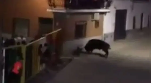 Murió a pura cornada. 