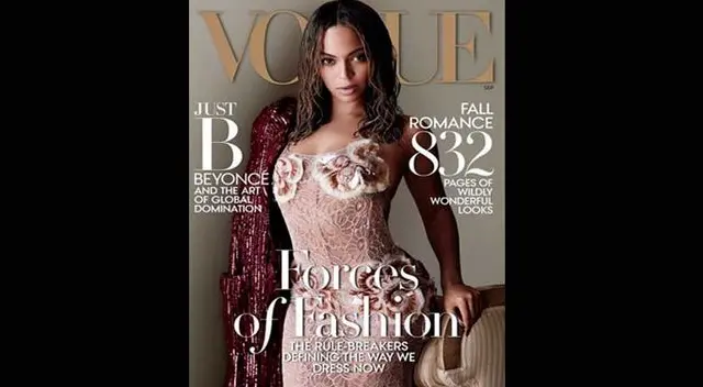 Beyoncé luce muy guapa en la portada de Vogue.