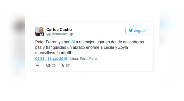 Mensaje de Carlos Cacho Mensaje de Carlos Cacho