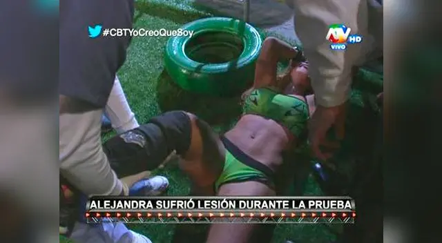 Alejandra Baigorria lloró por fuerte lesión. 