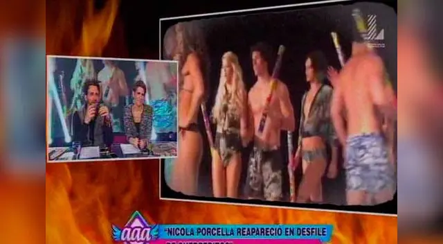 Sheyla Rojas y Patricio Parodi en desfile. Sheyla Rojas y Patricio Parodi en desfile.