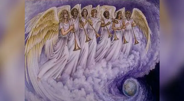 Los ángeles y sus trompetas.