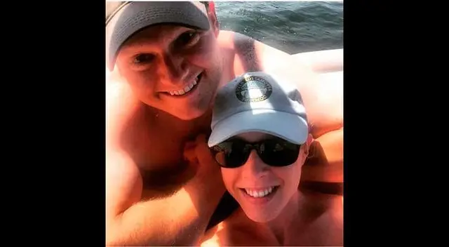 Alison Parker y su novio. 