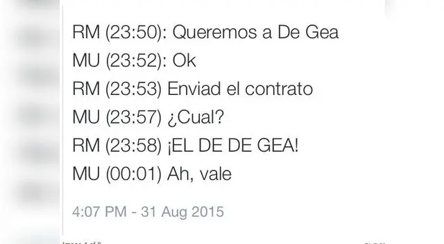 Pase frustrado de De Gea es el tema del día en redes sociales Pase frustrado de De Gea es el tema del día en redes sociales