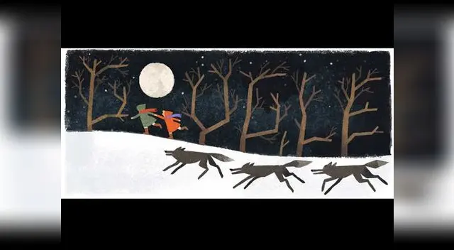 Los lobos persiguen a las primas Bonnie y Sylvia en el doodle de Google de este viernes. Los lobos persiguen a las primas Bonnie y Sylvia en el doodle de Google de este viernes.