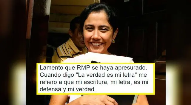 Nadine Heredia y su más reciente tuit sobre el caso de las agendas.