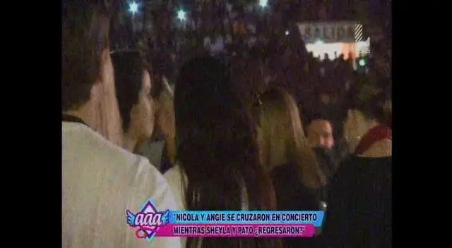 Sheyla, Patricio, Nicola y Angie en el concierto. 
