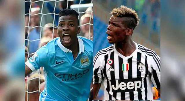 Kelechi Iheanacho, del City, y Paul Pogba, del Juventus.