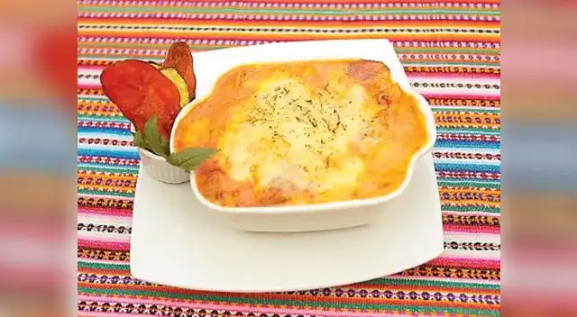 Lasagna de trucha.