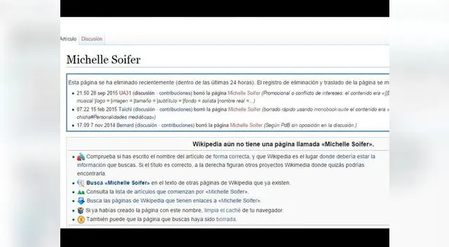 Ahora aparece esta información