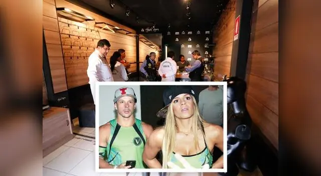 Agentes analizan las huellas que puedan haber dejado los ladrones en el local de propiedad de los combatientes.