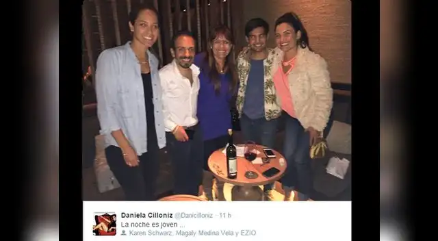 Karen Schwarz, Magaly Medina, Ezio Oliva y Daniela Cilloniz