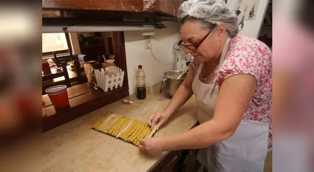 Elaboración del turrón casero.