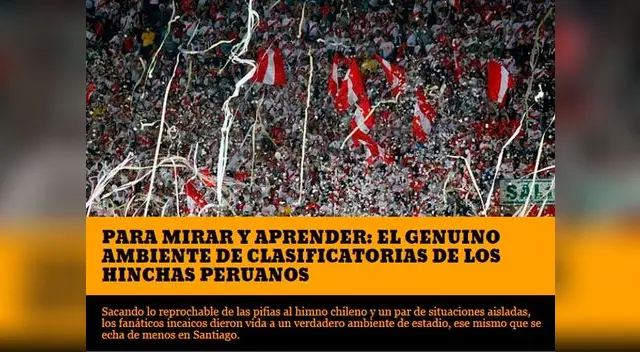 Duro titular para Perú.
