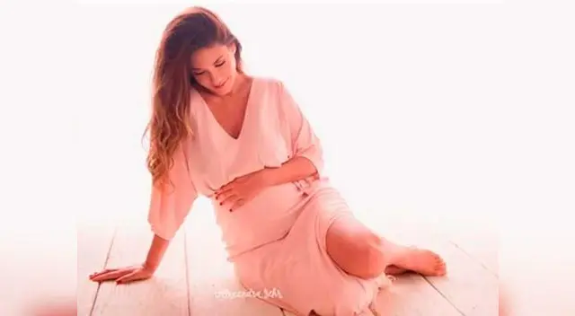 Tilsa Lozano y su avanzado embarazo.