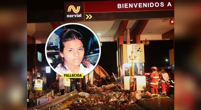 Así quedó el peaje de Ancón luego del impacto del camión. Allí murió la jovencita Cindy.