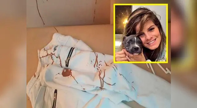 Alejandra ensució así el pantalón de su ex Mario Hart.