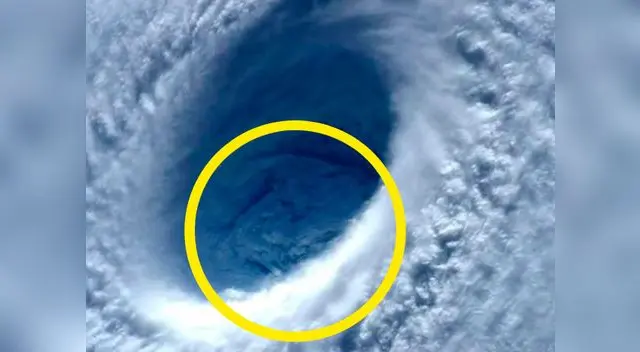 Rostro del diablo en ojo de Huracán Patricia.