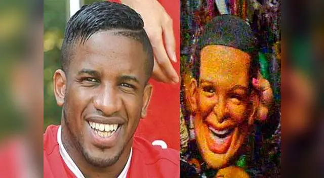 Jefferson Farfán y su máscara. Jefferson Farfán y su máscara.