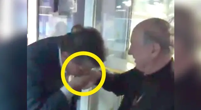 Momento en que Alan García besa la mano a Juan Luis Cipriani. Momento en que Alan García besa la mano a Juan Luis Cipriani.