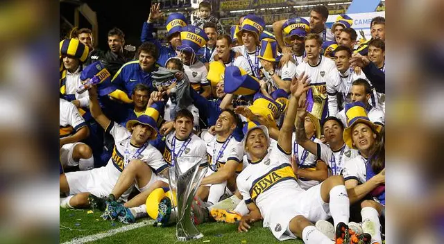 La celebración del equipo xeneize en la Bombonera La celebración del equipo xeneize en la Bombonera