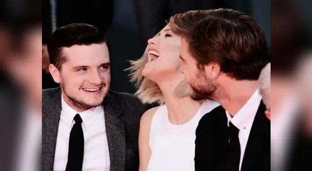 Josh Hutcherson, Jennifer Lawrence y Liam Hemsworth.