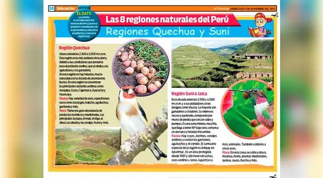 Las 8 regiones naturales del Perú: regiones Quechua y Suni. Las 8 regiones naturales del Perú: regiones Quechua y Suni.