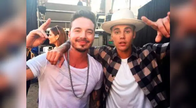 Justin Bieber y J Balvin. Justin Bieber y J Balvin.
