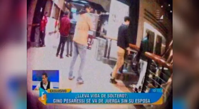 Gino Pesaressi salió a divertirse sin su esposa.