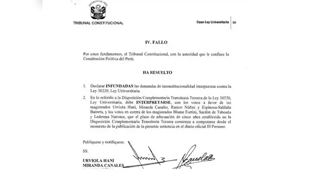 Documento oficial del dictamen.