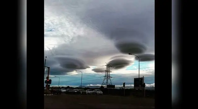Así fueron las nubes que se formaron en Ciudad del Cabo.