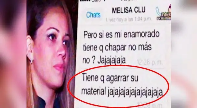 Melissa Klug respalda a Chávarri como novio.