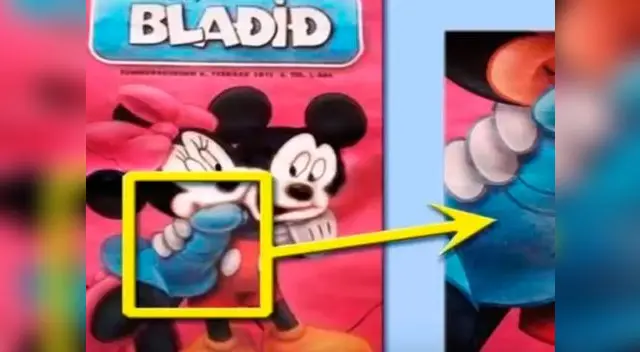 ¿Qué tiene en la mano Mickey Mouse?