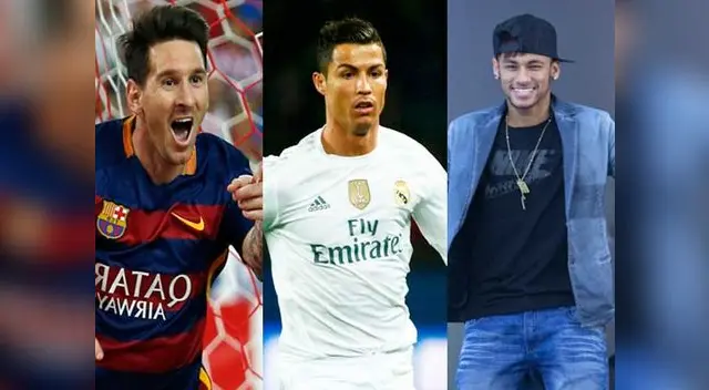 Lionel Messi, Cristiano Ronaldo y Neymar. Lionel Messi, Cristiano Ronaldo y Neymar.